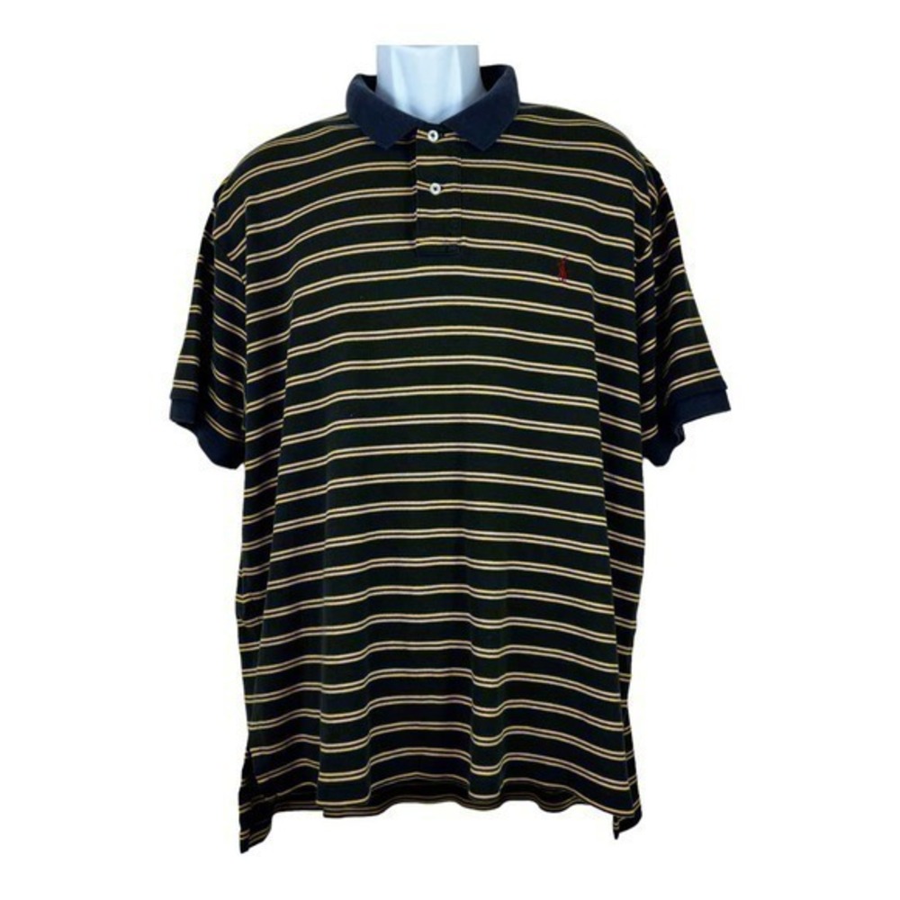 Polo Ralph Lauren Men T-shirt Striped Blue Yellow Size XXL